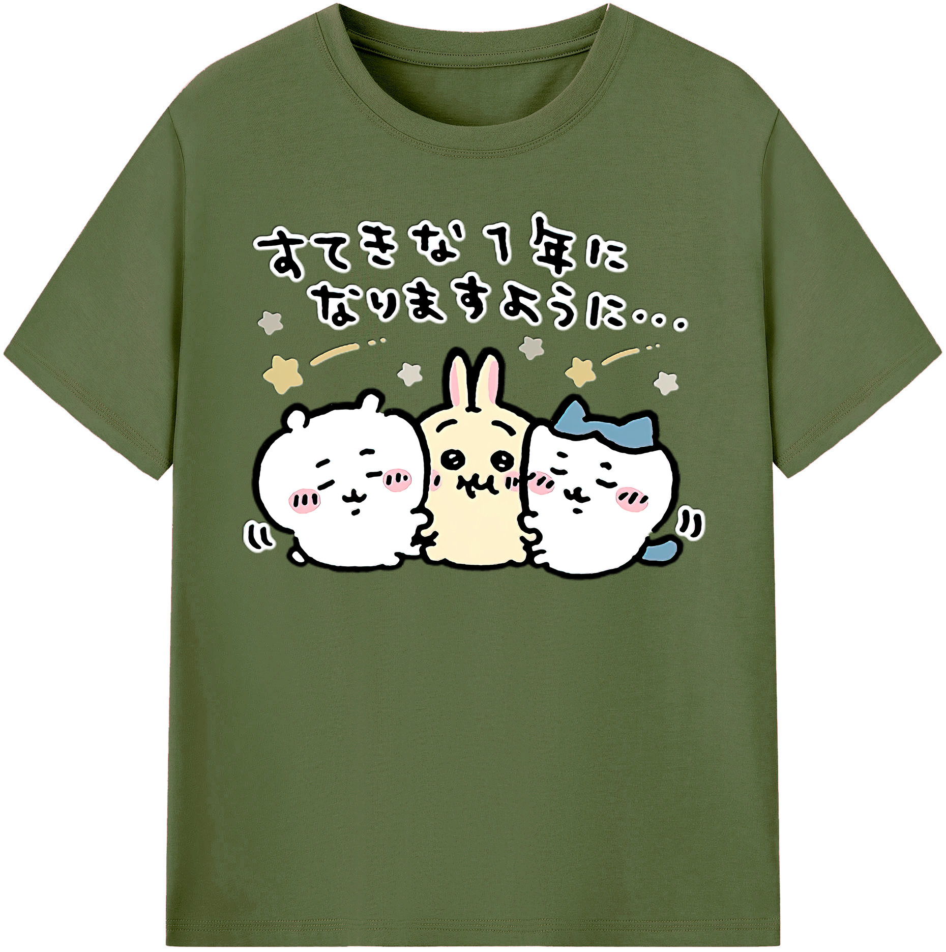 （画像用） ちいかわ ちいかわ Chii-kawa chiikawa 綿100％半袖Tシャツ（フロントプリント）